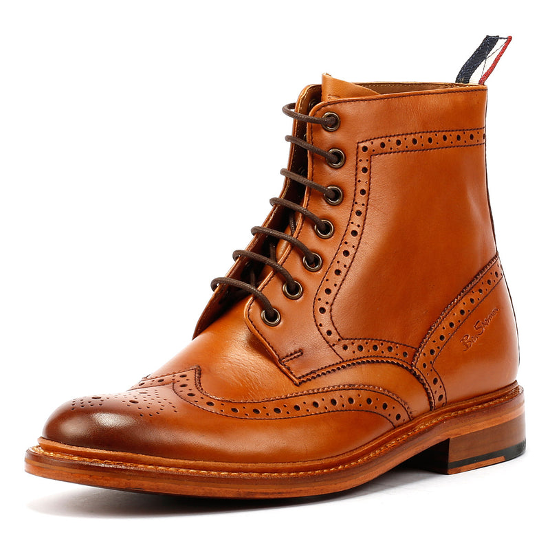 Ben Sherman Arthur Bottes En Cuir Marron Pour Hommes