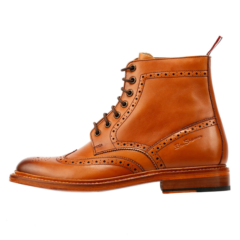 Ben Sherman Arthur Bottes En Cuir Marron Pour Hommes