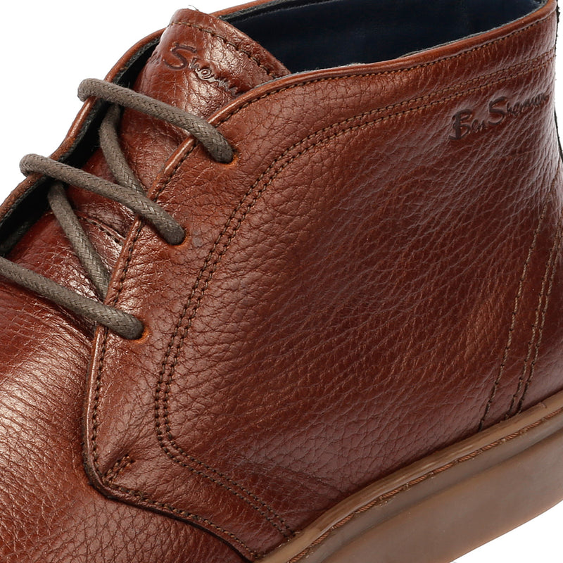 Ben Sherman Parka Bottes En Cuir Marron Pour Hommes