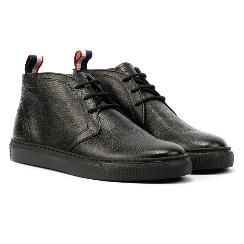 Ben Sherman Parka Bottes Noires En Cuir Pour Hommes