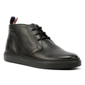 Ben Sherman Parka Bottes Noires En Cuir Pour Hommes