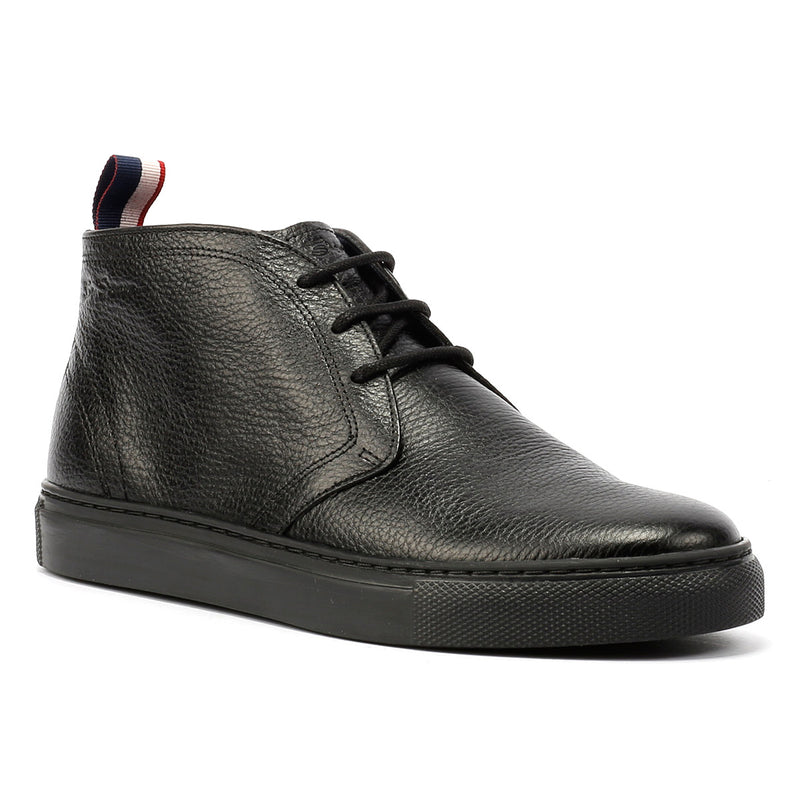 Ben Sherman Parka Bottes Noires En Cuir Pour Hommes