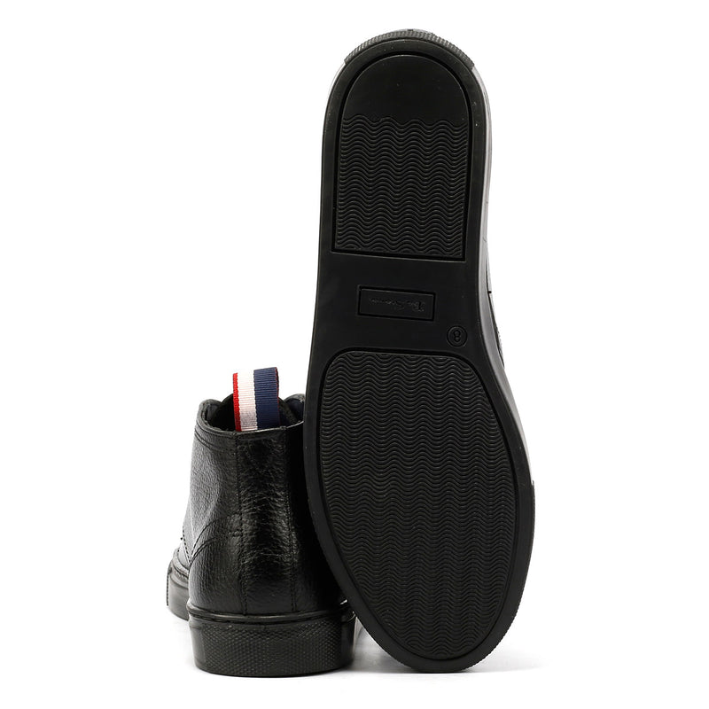 Ben Sherman Parka Bottes Noires En Cuir Pour Hommes