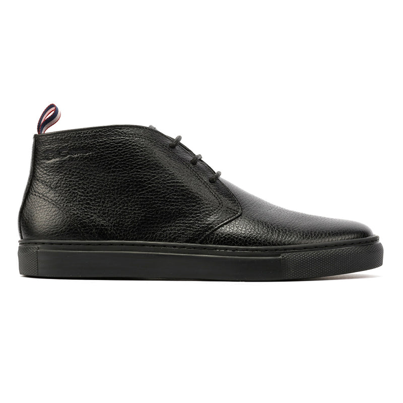Ben Sherman Parka Bottes Noires En Cuir Pour Hommes