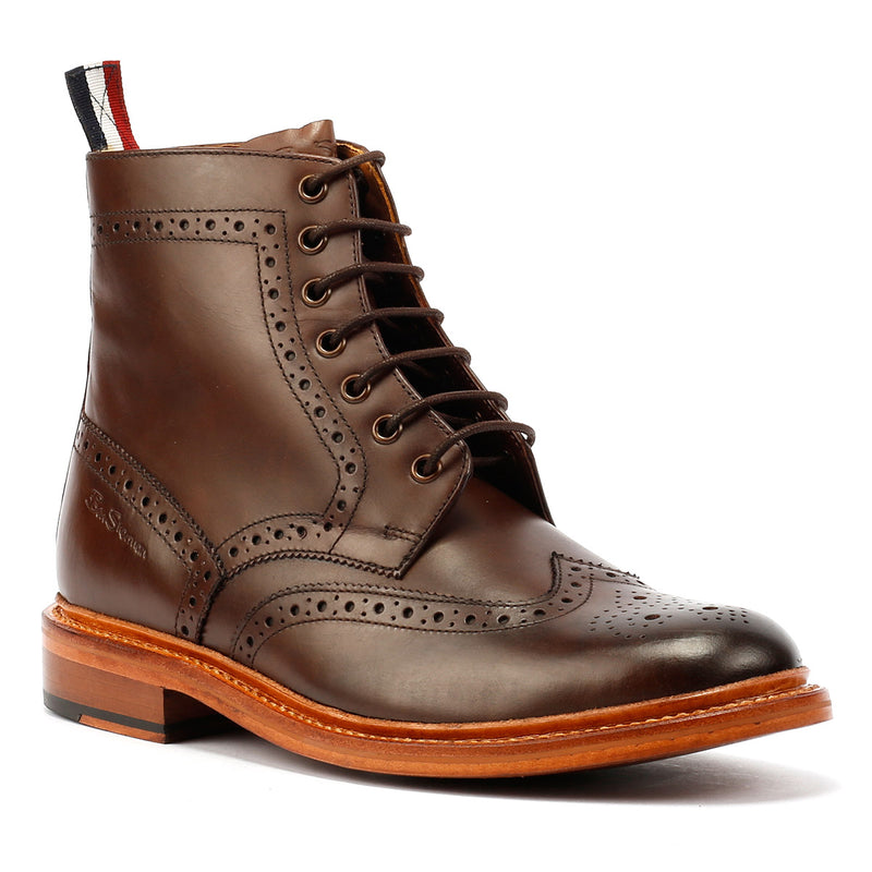 Ben Sherman Arthur Bottes En Cuir Marron Pour Hommes