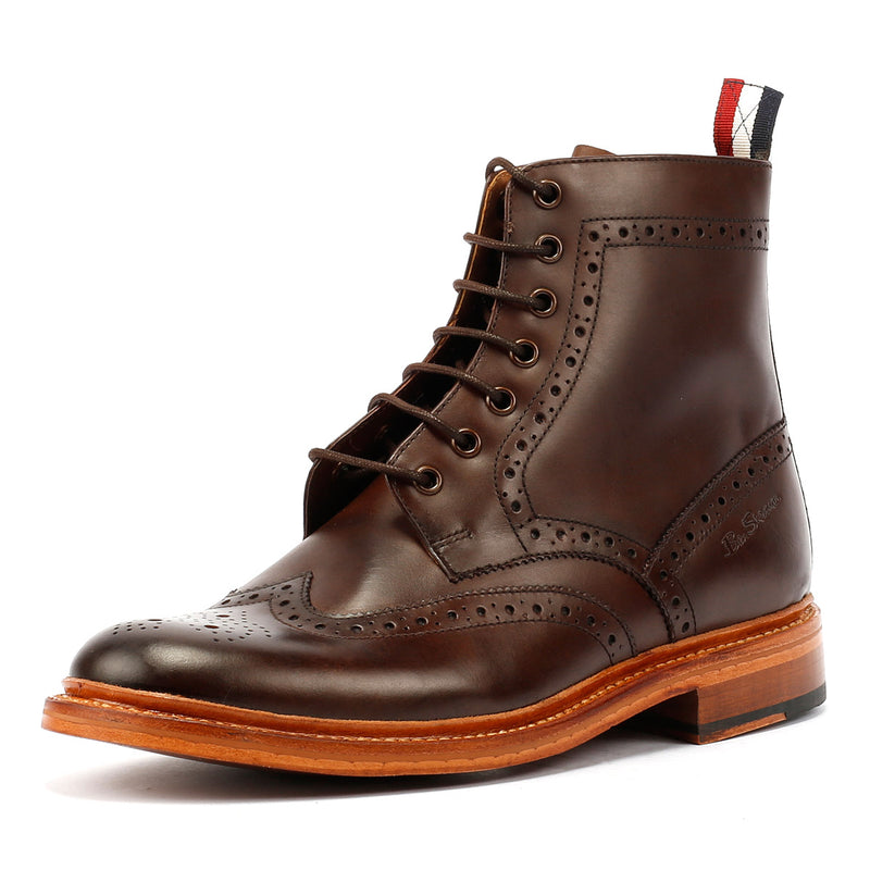Ben Sherman Arthur Bottes En Cuir Marron Pour Hommes