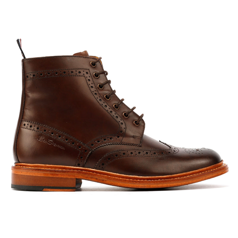 Ben Sherman Arthur Bottes En Cuir Marron Pour Hommes