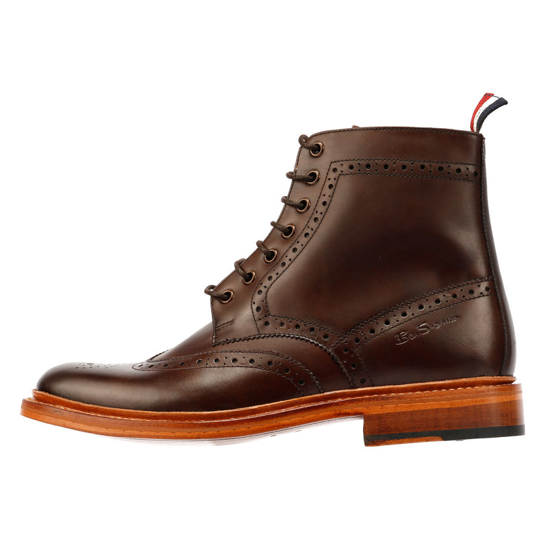 Ben Sherman Arthur Bottes En Cuir Marron Pour Hommes