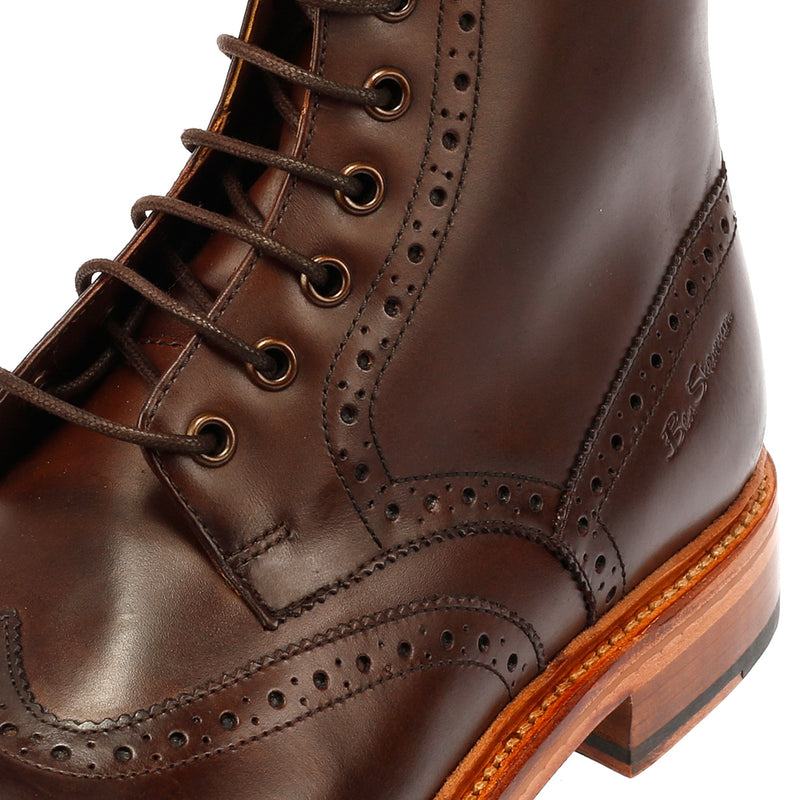 Ben Sherman Arthur Bottes En Cuir Marron Pour Hommes