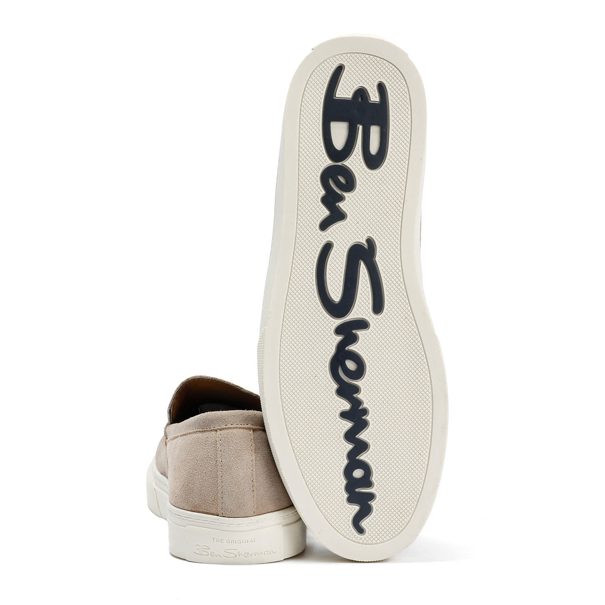 Ben Sherman Almer Mocassins Gris Pour Hommes En Suède