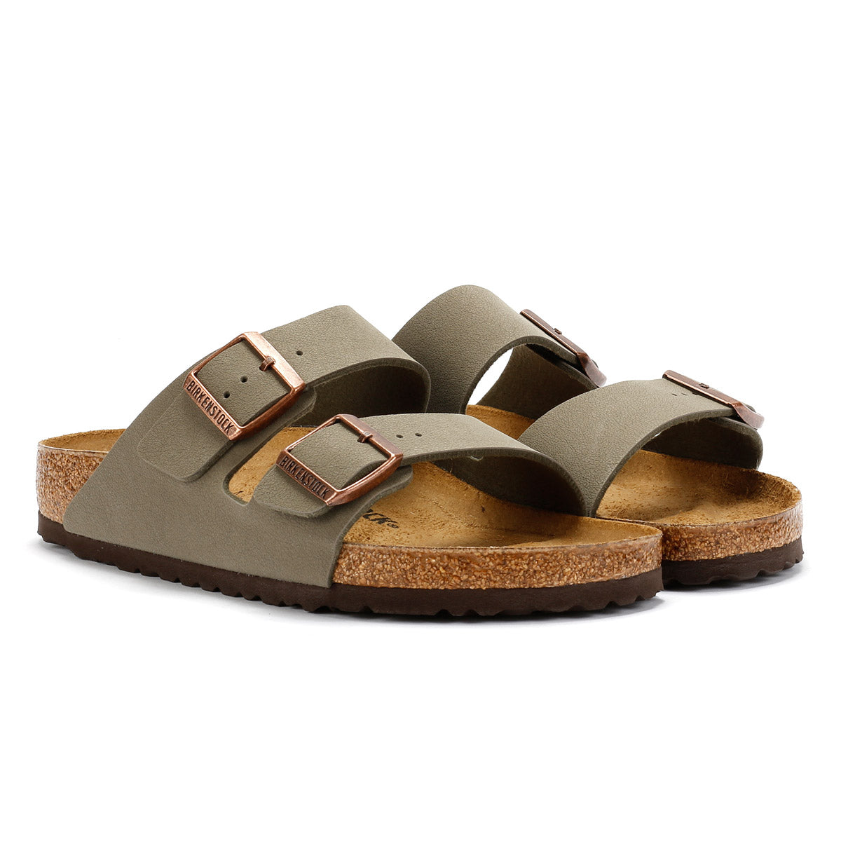 Birkenstock Arizona Birko Flor Nubuck Stone Sandales