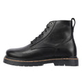 Birkenstock Highwood Lace Mid Bottes Noires En Cuir Pour Femmes