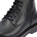 Birkenstock Highwood Lace Mid Bottes Noires En Cuir Pour Femmes