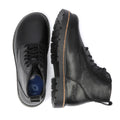 Birkenstock Highwood Lace Mid Bottes Noires En Cuir Pour Femmes