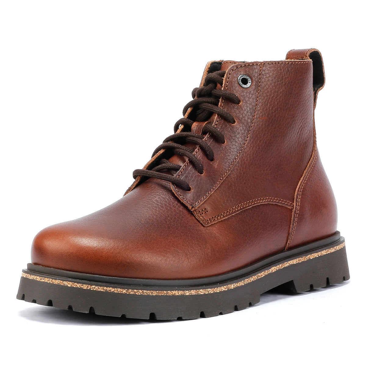 Birkenstock Highwood Lace Mid Bottes Marron En Cuir Pour Femmes
