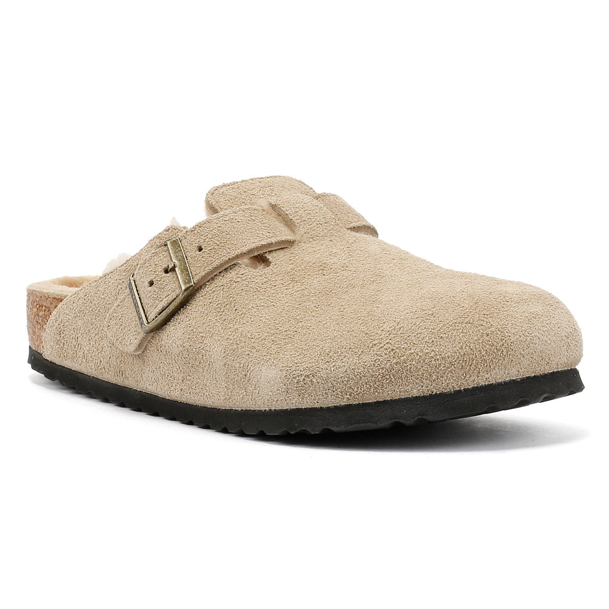 Birkenstock Boston Sabots Beige En Suède