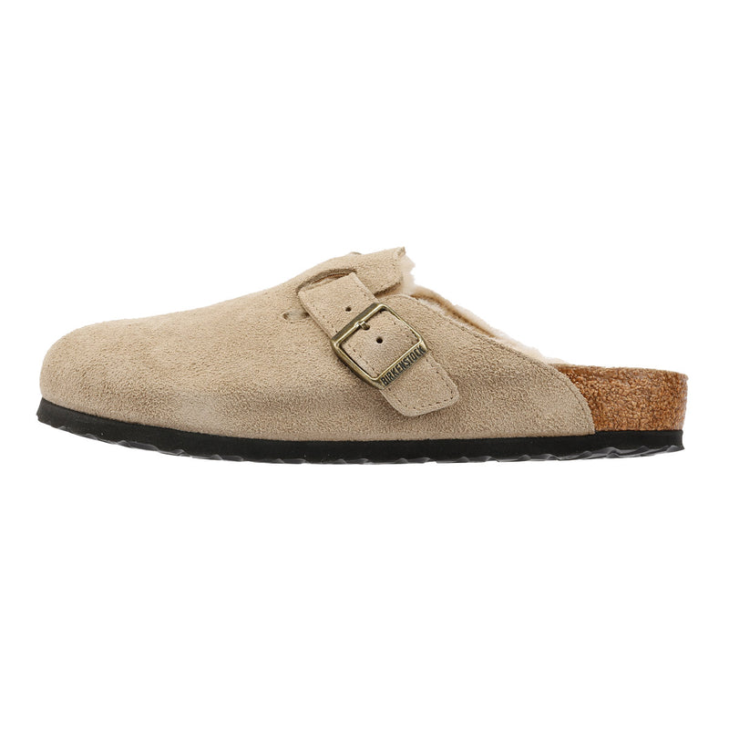 Birkenstock Boston Sabots Beige En Suède