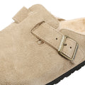 Birkenstock Boston Sabots Beige En Suède
