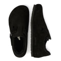 Birkenstock London Shearling Chaussures Noires En Suède