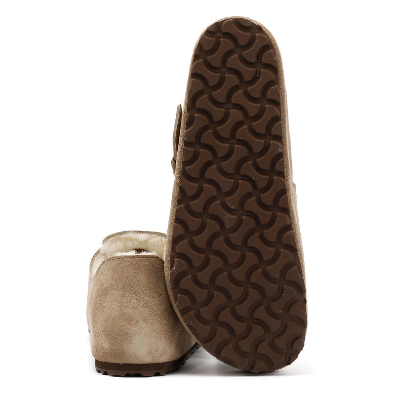 Birkenstock London Shearling Chaussures Beige En Suède