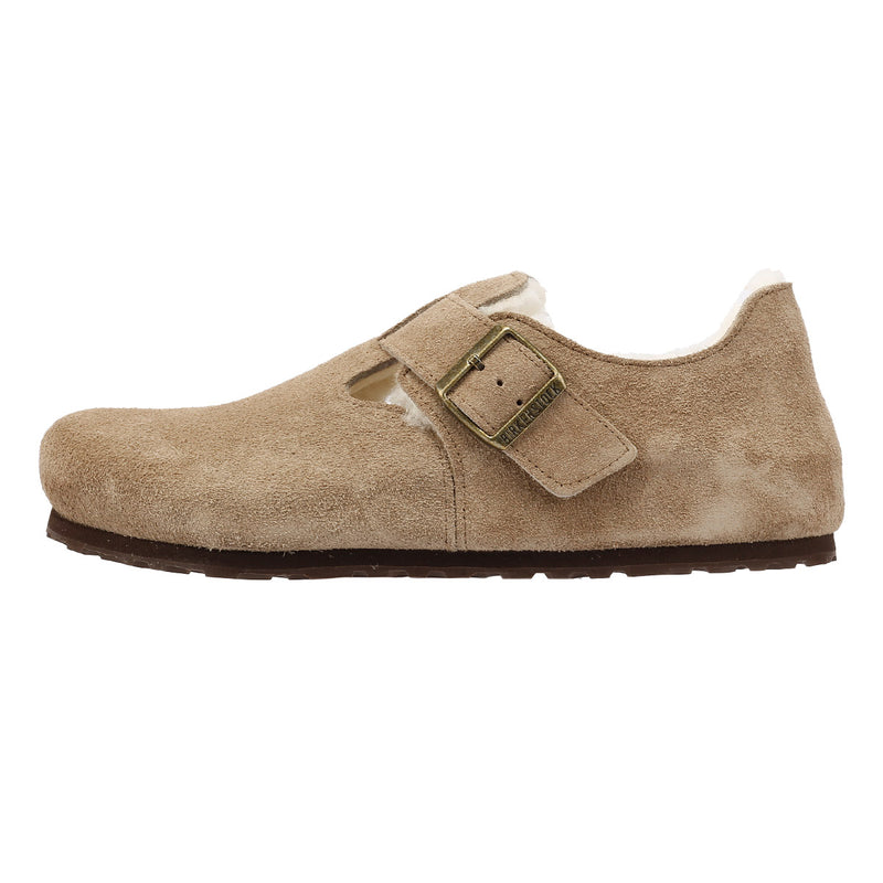 Birkenstock London Shearling Chaussures Beige En Suède