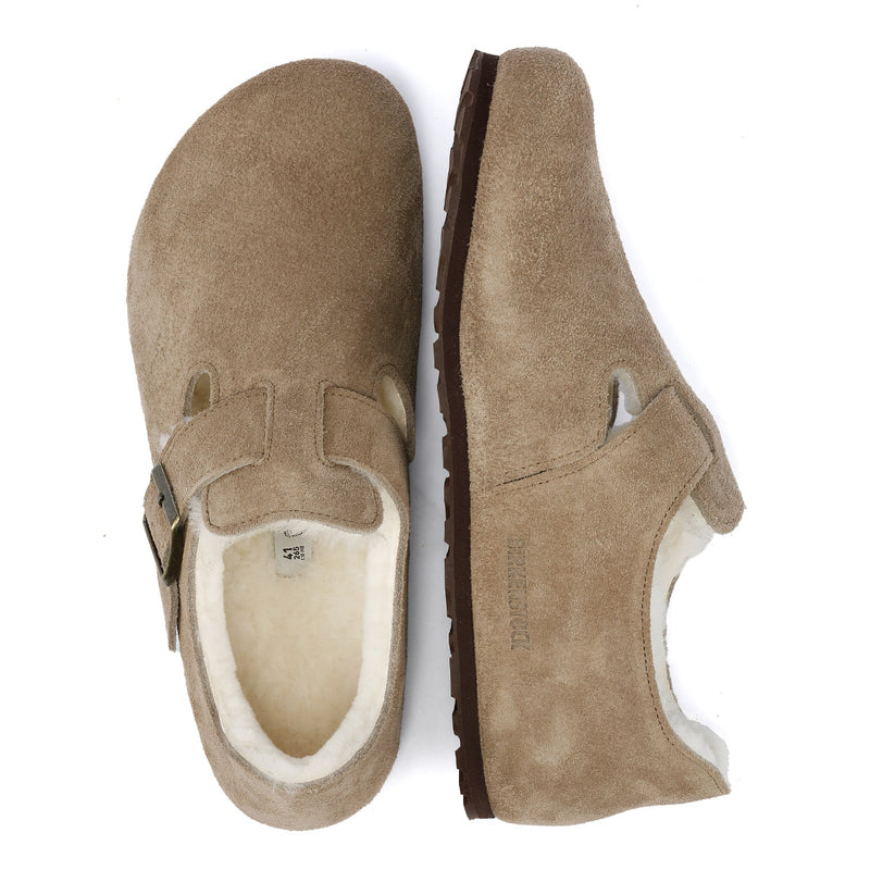 Birkenstock London Shearling Chaussures Beige En Suède