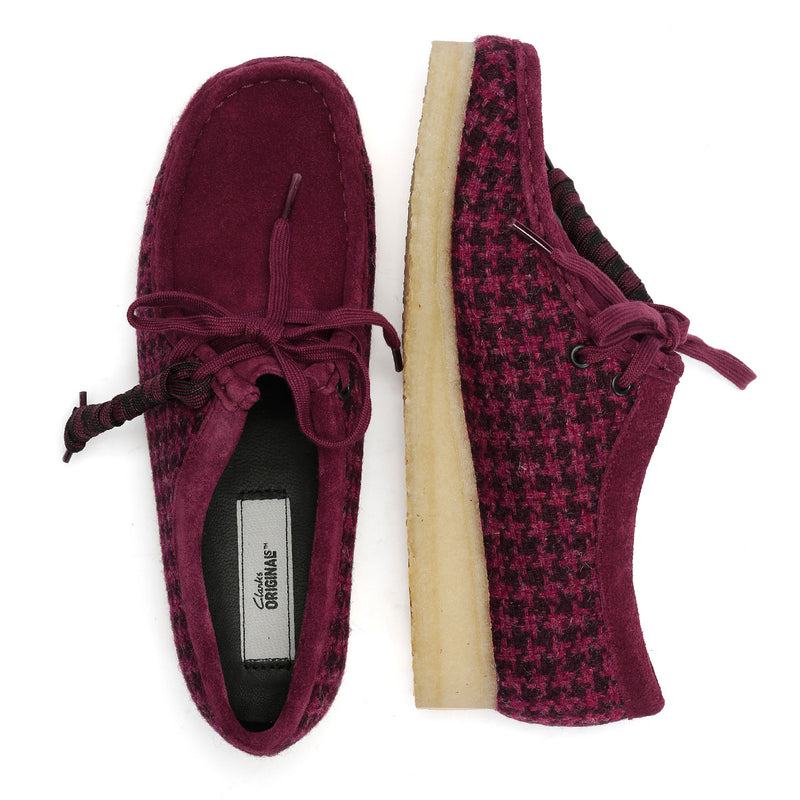 Clarks Originals Wallabee Chaussures Violettes Pour Femmes En Textile