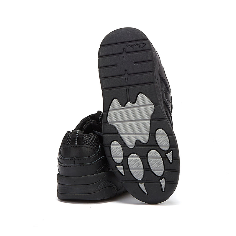 Clarks Cloweder Sprint Junior Black Trainers