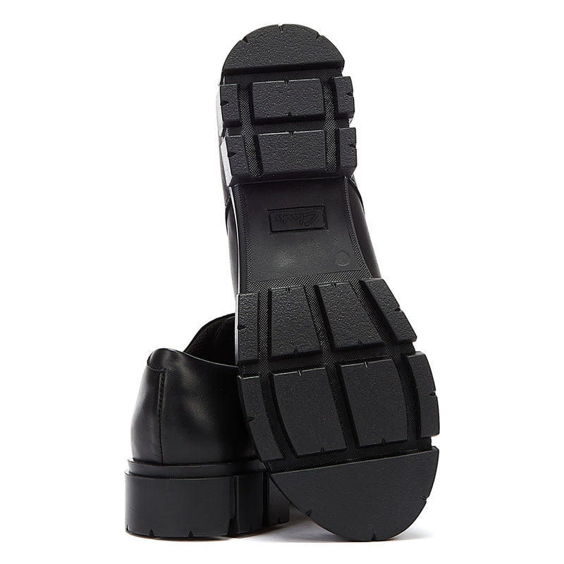 Clarks Teala Lace Leather Womens Black Shoes