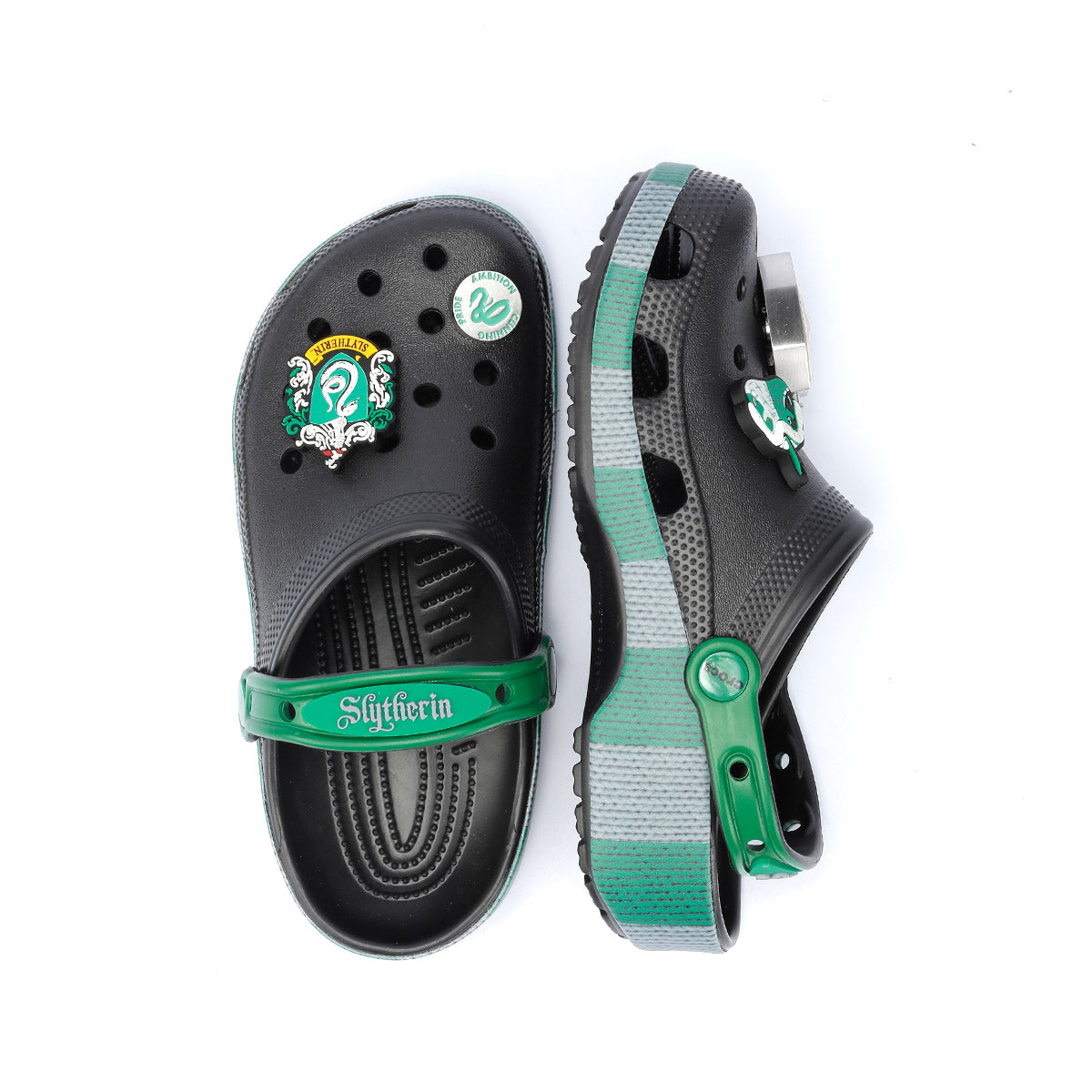 Crocs Slytherin (Serpentard) Classic Sandales Vertes Pour Femmes