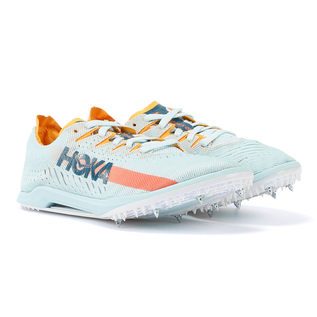 Hoka Cielo X MD Baskets Pour Femmes En Bleu Herbe / Jaune Éclatant