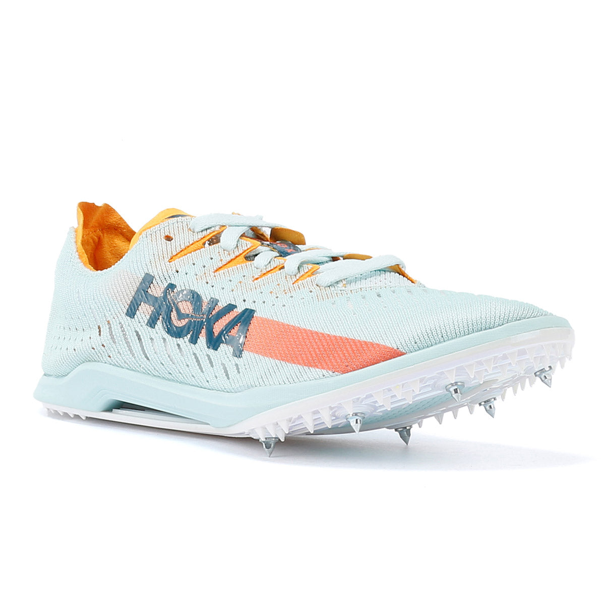 Hoka Cielo X MD Baskets Pour Femmes En Bleu Herbe / Jaune Éclatant