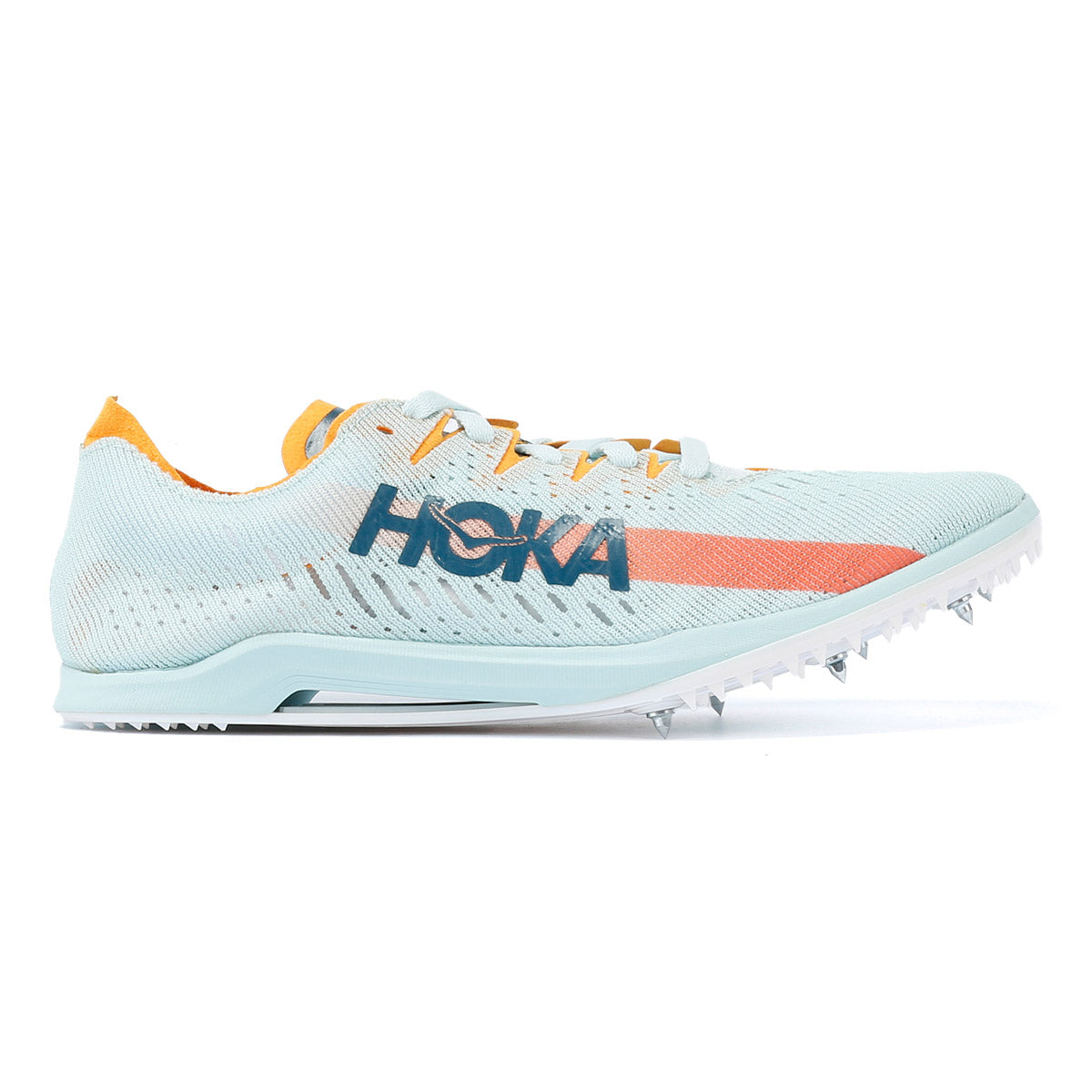Hoka Cielo X MD Baskets Pour Femmes En Bleu Herbe / Jaune Éclatant