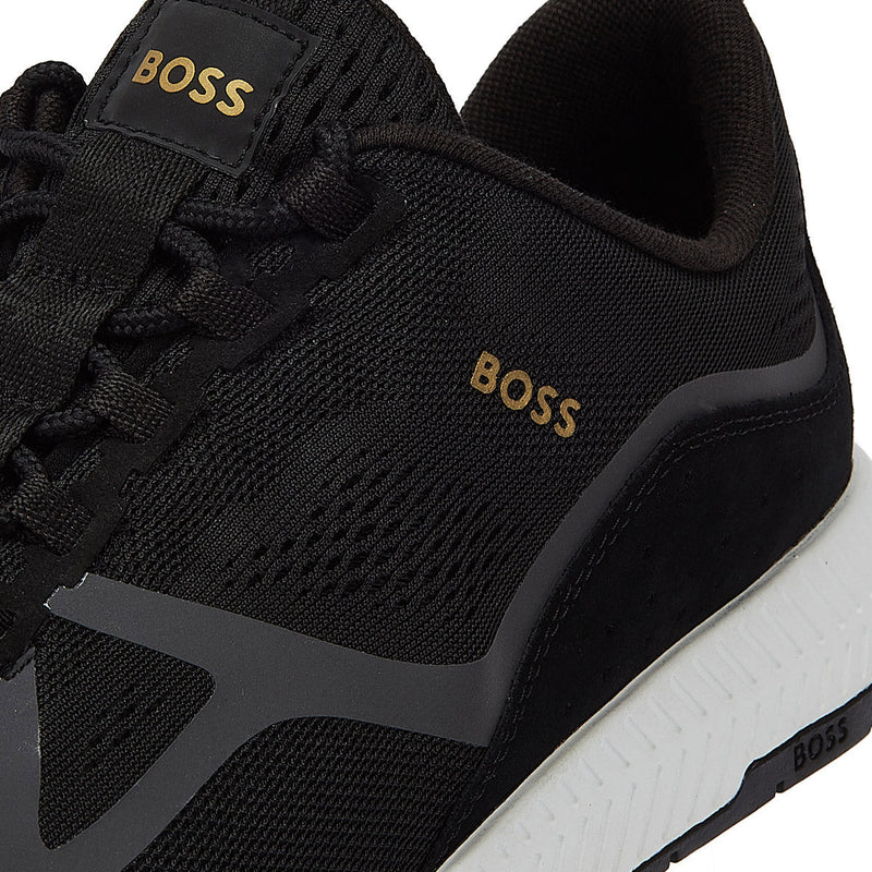Boss Titanium Runn Mens Black Trainers