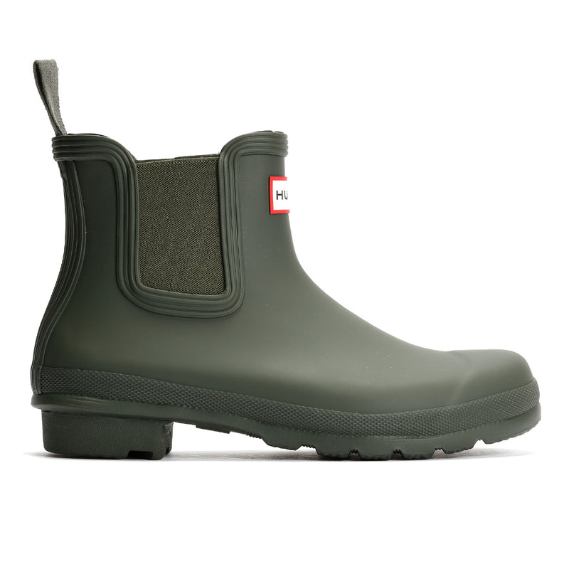 Hunter Original Chelsea Bottes En Caoutchouc Vertes Pour Femmes