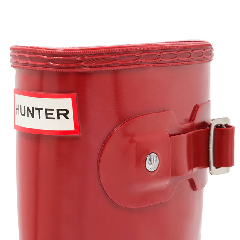 Hunter Original Gloss Short Bottes en caoutchouc rouges militaires pour femmes