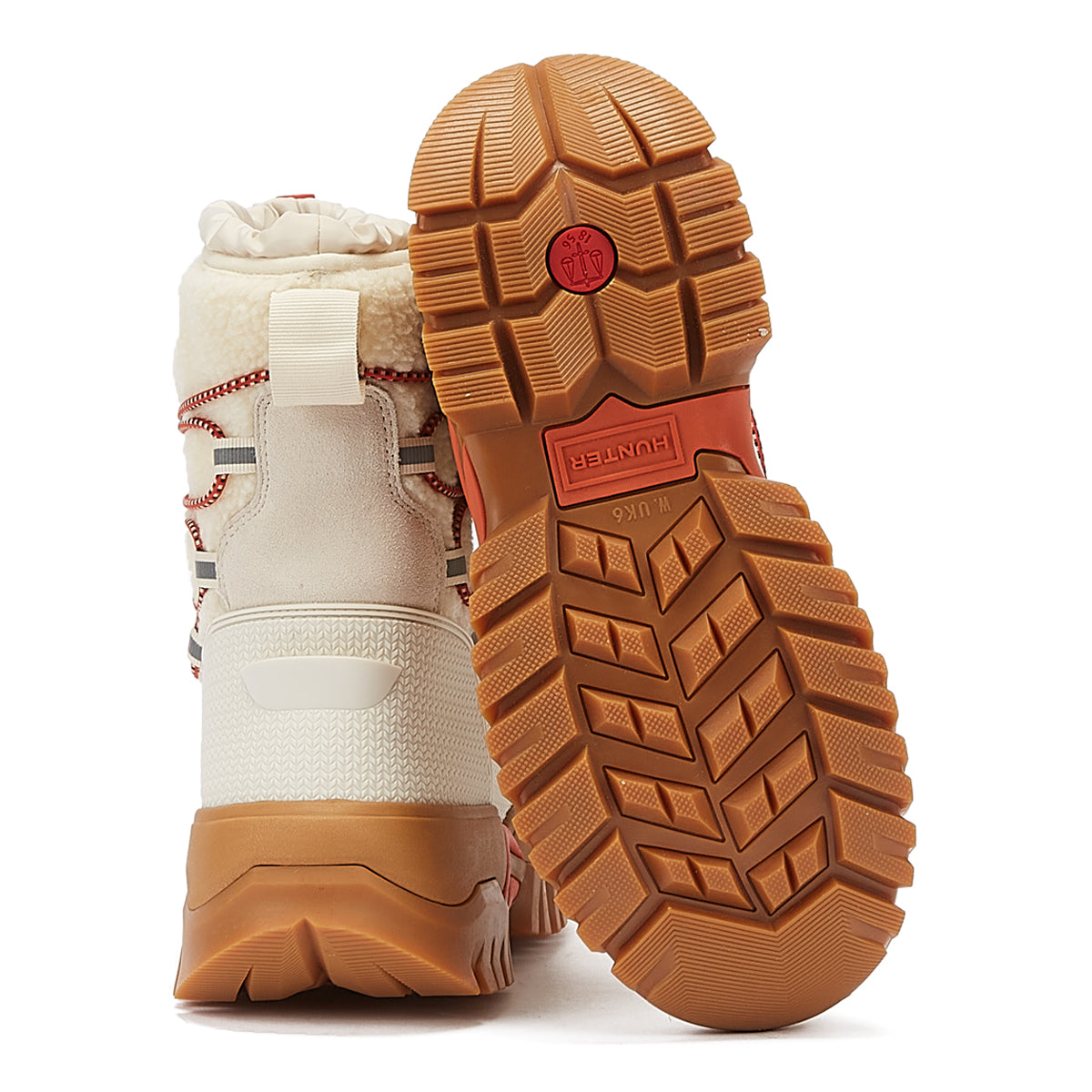 Hunter Short Sherpa Snow Womens White Willow Boots