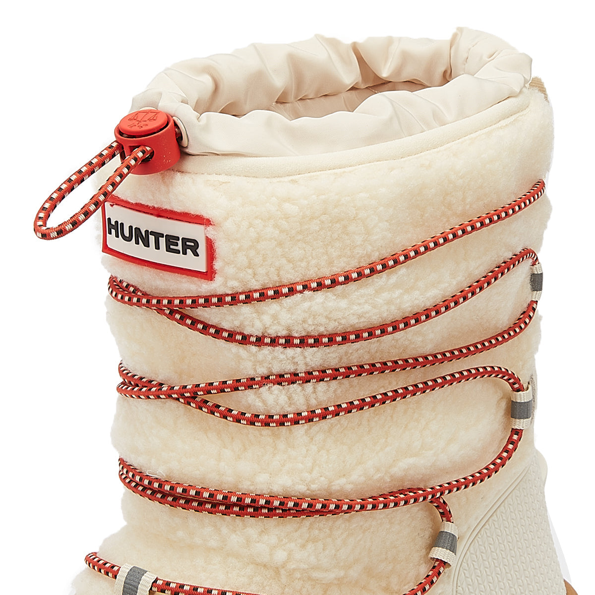Hunter Short Sherpa Snow Womens White Willow Boots