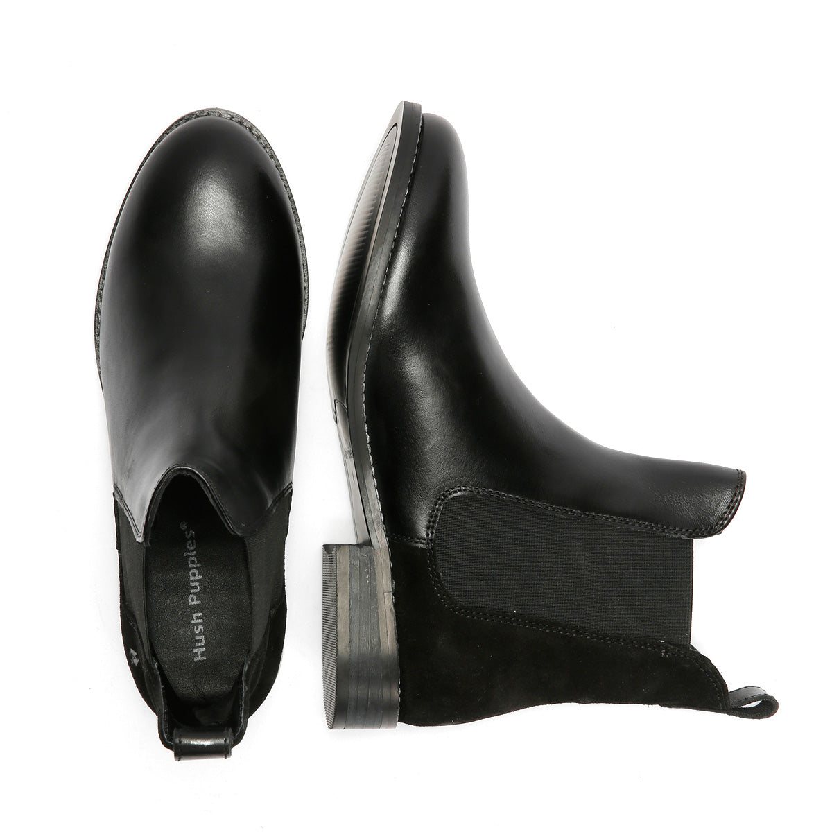 Hush Puppies Colette Bottes En Daim Noir Pour Femmes