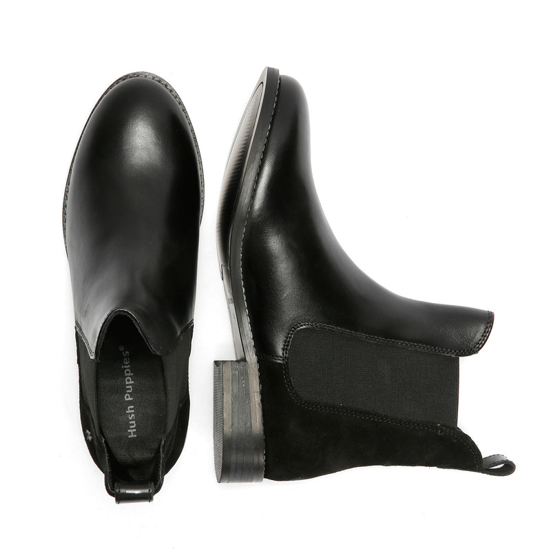 Hush Puppies Colette Bottes En Daim Noir Pour Femmes