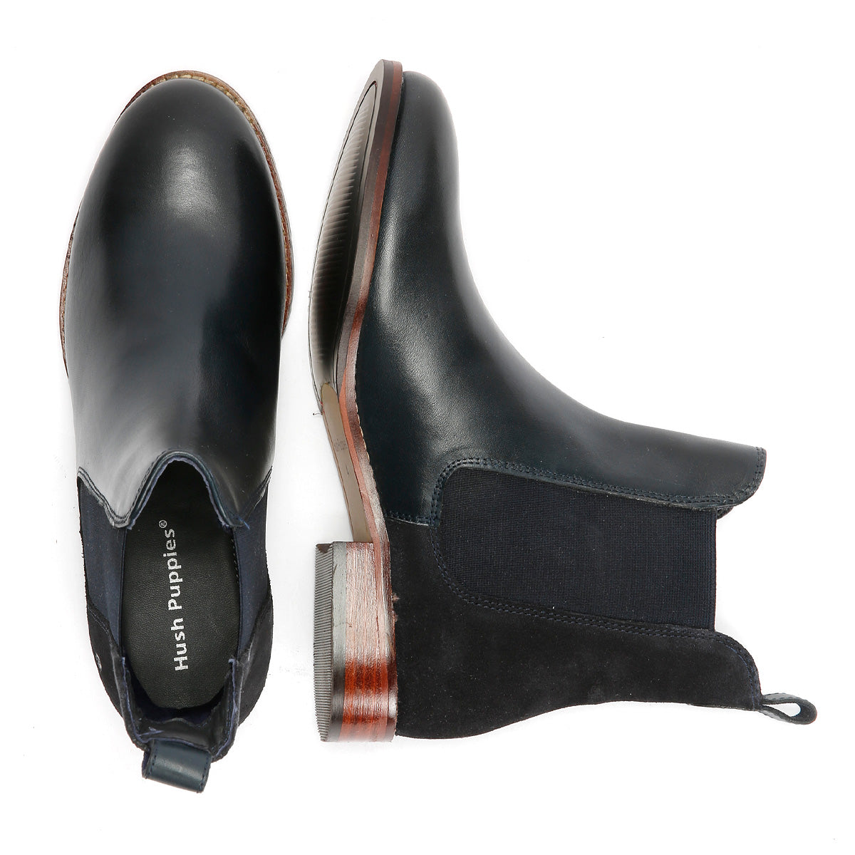 Hush Puppies Colette Bottes En Daim Pour Femmes, Couleur Marine