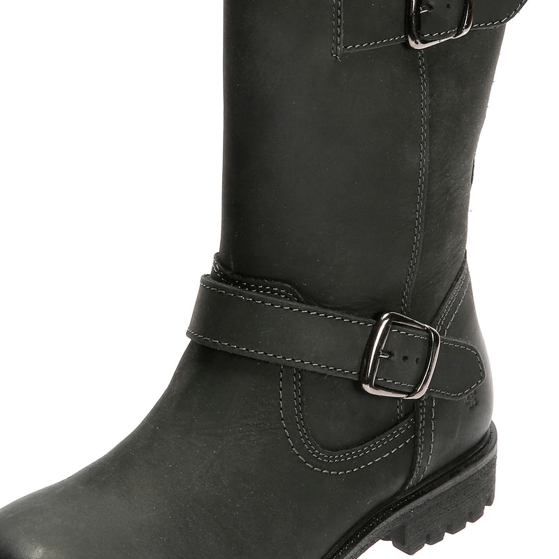Hush Puppies Winnie Bottes Noires En Cuir Pour Femmes