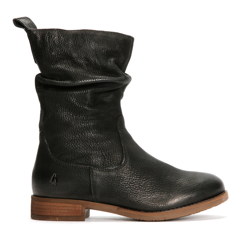 Hush Puppies Emilia Bottes Noires En Cuir Pour Femmes