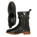 Hush Puppies Emilia Bottes Noires En Cuir Pour Femmes