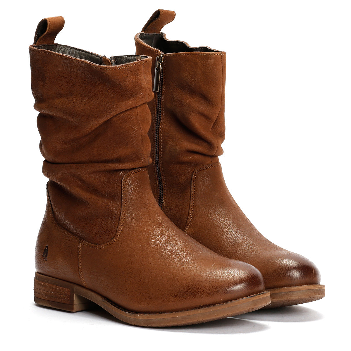 Hush Puppies Emilia Bottes En Cuir Pour Femmes Couleur Tan
