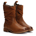 Hush Puppies Emilia Bottes En Cuir Pour Femmes Couleur Tan