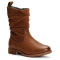 Hush Puppies Emilia Bottes En Cuir Pour Femmes Couleur Tan