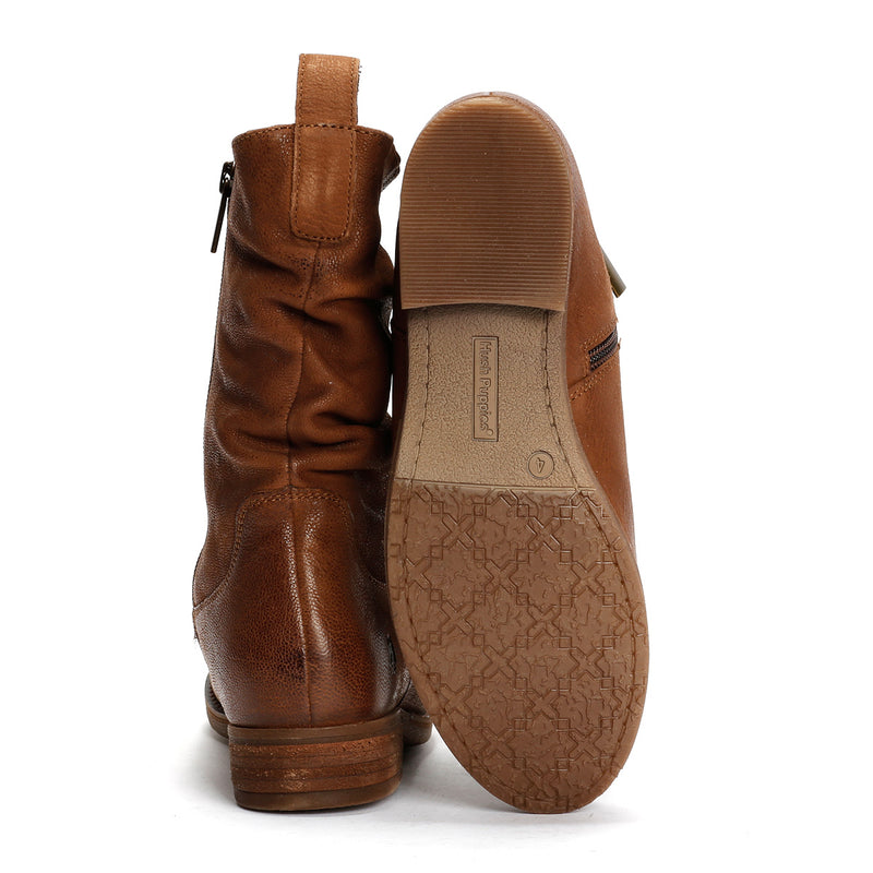 Hush Puppies Emilia Bottes En Cuir Pour Femmes Couleur Tan