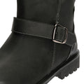 Hush Puppies Wakely Bottes Noires En Cuir Pour Femmes