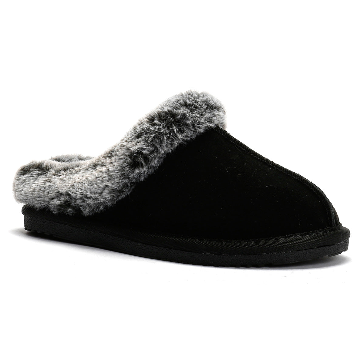 Hush Puppies Amara Chaussons Noirs En Daim Pour Femme
